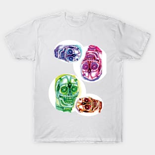 Rainbow Punk skulls T-Shirt